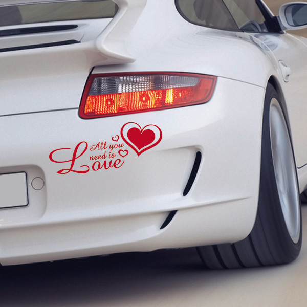 Aufkleber All You Need Is Love - Spruch & Symbol