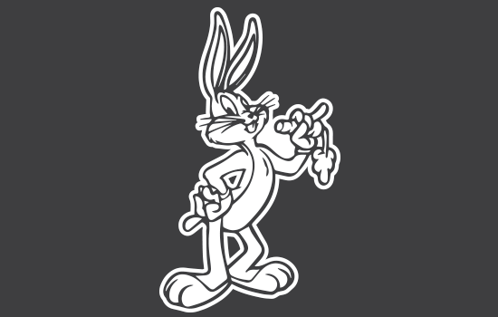 Aufkleber - Bugs Bunny Two Negativ Aufkleber - Bugs Bunny Two Negativ
