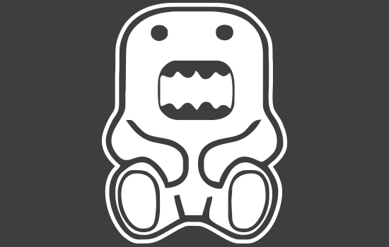 Aufkleber - Domo-Kun Negativ Aufkleber - Domo-Kun Negativ