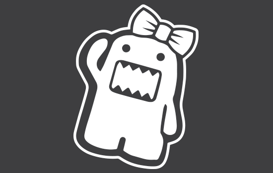 Aufkleber - Domo-Kun Girl Negativ Aufkleber - Domo-Kun Girl Negativ