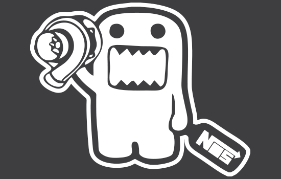 Aufkleber - Domo-Kun Nos Negativ Aufkleber - Domo-Kun Nos Negativ
