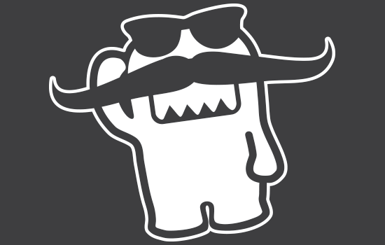 Aufkleber - Domo-Kun El Mustacho Negativ Aufkleber - Domo-Kun El Mustacho Negativ