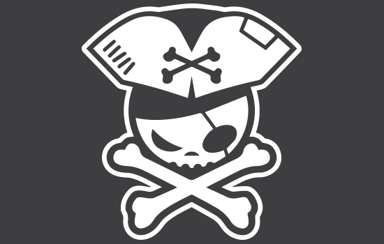 Aufkleber - Manga Pirate Negativ Aufkleber - Manga Pirate Negativ