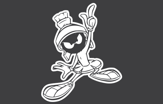 Aufkleber - Marty the Martian Negativ Aufkleber - Marty the Martian Negativ