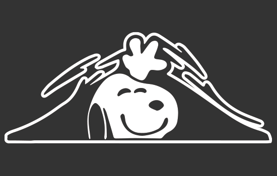 Aufkleber - Snoopy Peak Out Negativ Aufkleber - Snoopy Peak Out Negativ
