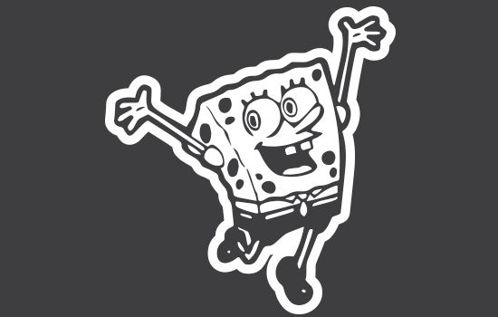 Aufkleber - Spongebob Negativ Aufkleber - Spongebob Negativ