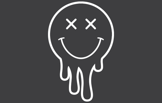 Aufkleber - Tilt Smiley Negativ Aufkleber - Tilt Smiley Negativ
