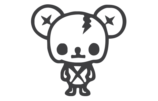 Aufkleber - Zombie Bear Negativ Aufkleber - Zombie Bear Negativ