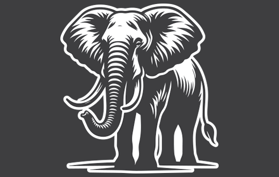 Aufkleber - Elephant One Negativ Aufkleber - Elephant One Negativ