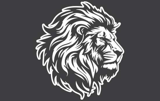 Aufkleber - Lion Head Negativ Aufkleber - Lion Head Negativ