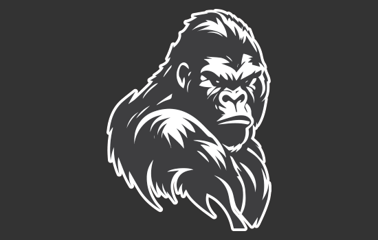 Aufkleber - Mad Gorilla Negativ Aufkleber - Mad Gorilla Negativ