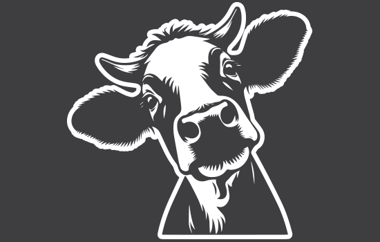 Aufkleber - Silly Cow Negativ Aufkleber - Silly Cow Negativ