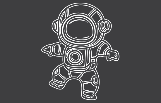 Aufkleber - Astronaut Negativ Aufkleber - Astronaut Negativ