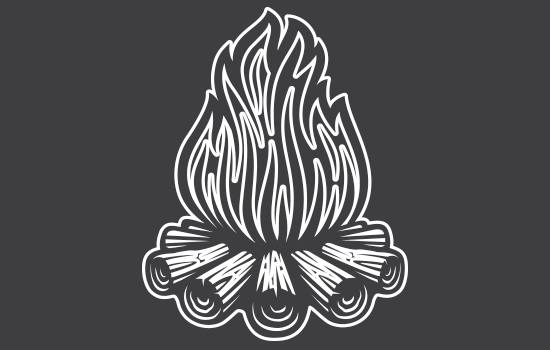 Aufkleber - campfire Negativ Aufkleber - campfire Negativ