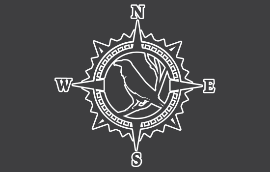 Aufkleber - Compass Bird Negativ Aufkleber - Compass Bird Negativ