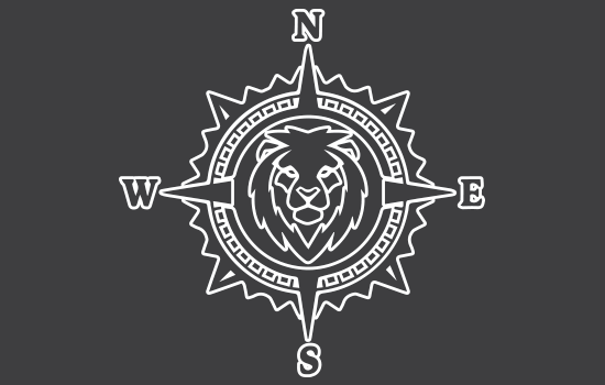 Aufkleber - Compass Lion Negativ Aufkleber - Compass Lion Negativ