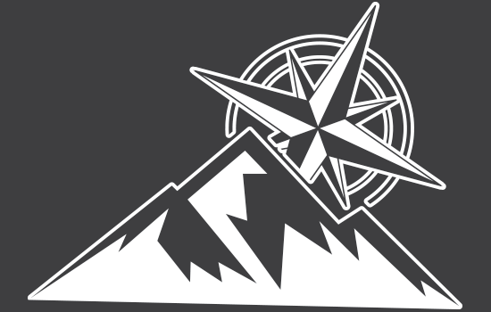 Aufkleber - Compass Mountain Negativ Aufkleber - Compass Mountain Negativ