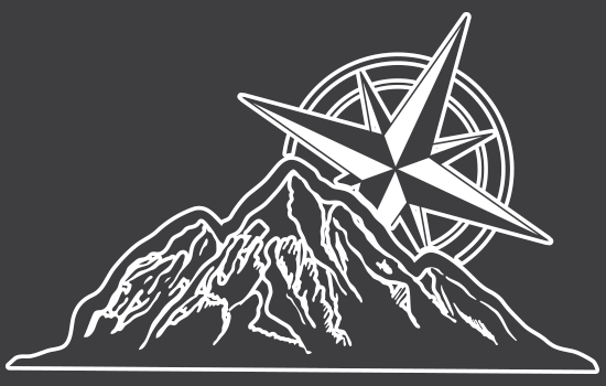 Aufkleber - Compass Mountain Negativ Aufkleber - Compass Mountain Negativ