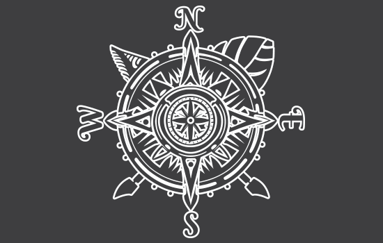Aufkleber - Compass Native Negativ Aufkleber - Compass Native Negativ