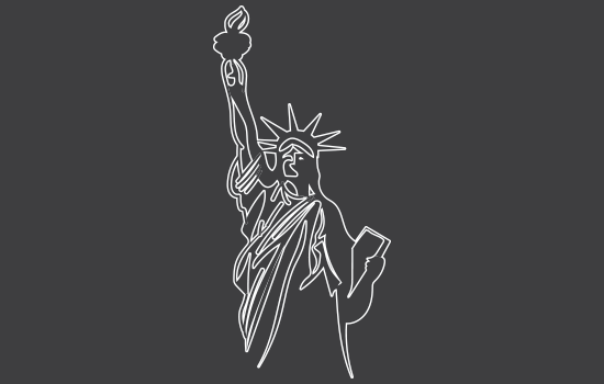 Aufkleber - Lady Liberty Negativ Aufkleber - Lady Liberty Negativ