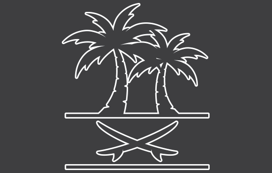 Aufkleber - Palms Negativ Aufkleber - Palms Negativ