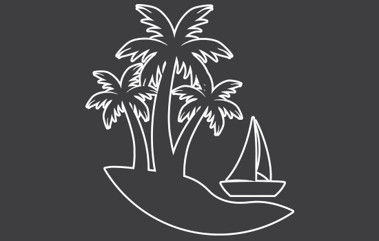 Aufkleber - Palms Negativ Aufkleber - Palms Negativ