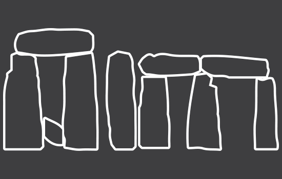Aufkleber - Stonehenge Negativ Aufkleber - Stonehenge Negativ