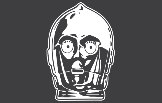 Aufkleber - C-3PONegativ Aufkleber - C-3PO Negativ