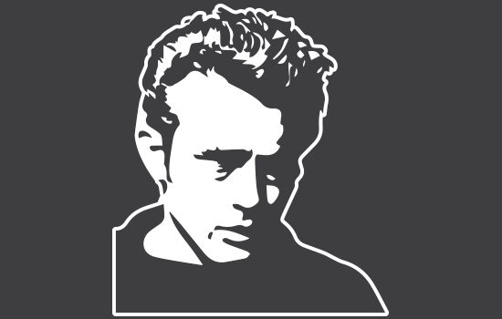 Aufkleber - James Dean Negativ Aufkleber - James Dean Negativ