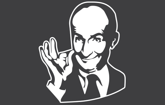 Aufkleber - Louis de Funès Two Negativ Aufkleber - Louis de Funès Two Negativ