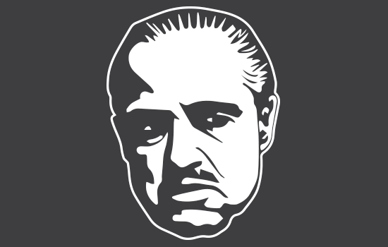Aufkleber - Marlon Brando Negativ Aufkleber - Marlon Brando Negativ