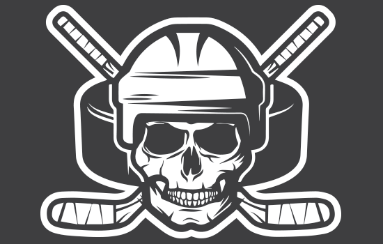 Aufkleber - Hockey Skull Negativ Aufkleber - Hockey Skull Negativ