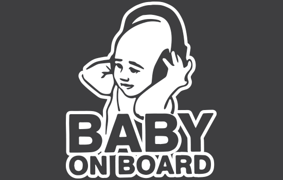 Aufkleber - Baby On Board Negativ Aufkleber - Baby On Board Negativ