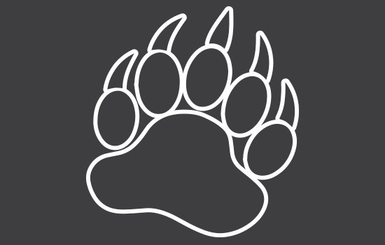 Aufkleber - Bearpaw Negativ Aufkleber - Bearpaw Negativ
