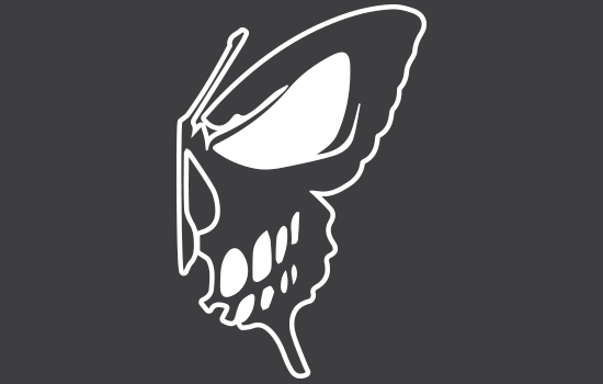 Aufkleber - Butterskull Negativ Aufkleber - Butterskull Negativ