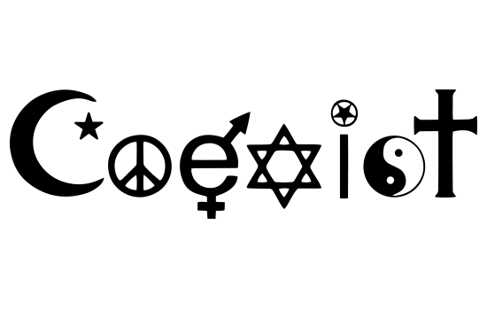 Aufkleber - Coexist  Aufkleber - Coexist