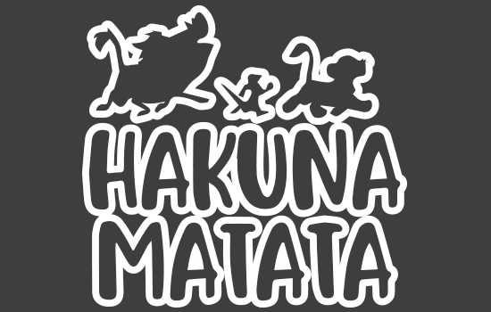 Aufkleber - Hakuna Matata Negativ Aufkleber - Hakuna Matata Negativ