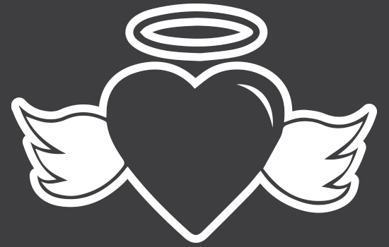 Aufkleber - Heart AngelNegativ Aufkleber - Heart AngelNegativ