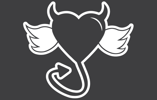 Aufkleber - Heart DevilNegativ Aufkleber - Heart DevilNegativ