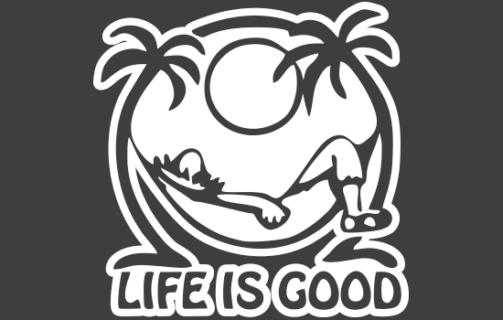 Aufkleber - Life is GoodNegativ Aufkleber - Life is GoodNegativ