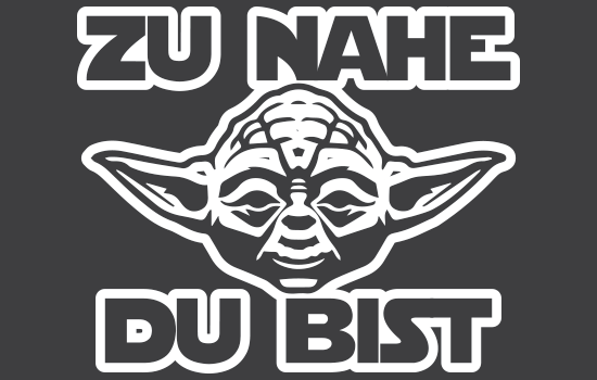 Aufkleber - Zu Nahe Du Bist Negativ Aufkleber - Zu Nahe Du Bist Negativ