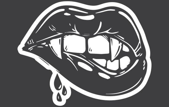 Aufkleber - Vamplips Negativ Aufkleber - Vamplips Negativ