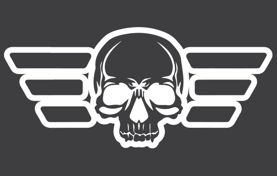 Aufkleber - Winged Skull Negativ Aufkleber - Winged Skull Negativ