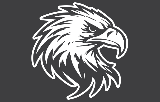 Aufkleber - Tribaled Eagle Head Negativ Aufkleber - Tribaled Eagle Head Negativ