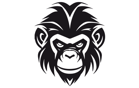 Aufkleber - Tribaled Monkey Head Aufkleber - Tribaled Monkey Head